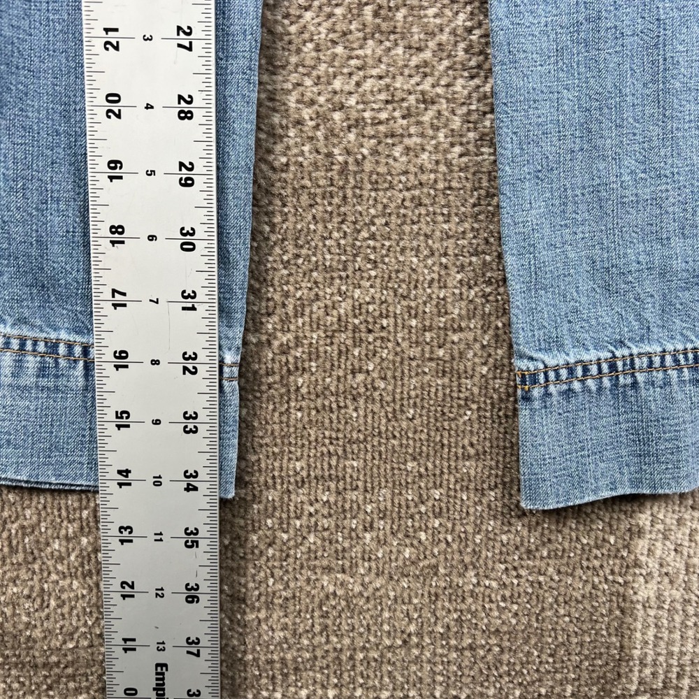 Vintage Lucky Brand Dungarees Jeans Womens 8/29 Blue Denim Wide Leg Cargo USA - Picture 8 of 8
